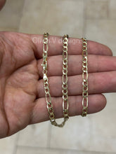 14K Yellow Gold Figaro Chain 4.50MM, 7'' 7.5'' 18'' 20'' 24'' 26'' 30" Inch, Gold Chain, Necklace, Figaro Link Chain, Yellow Gold, Women
